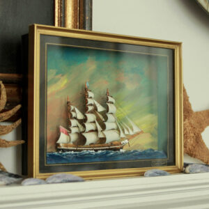 Vintage Cutty Sark Sailing Ship Diorama