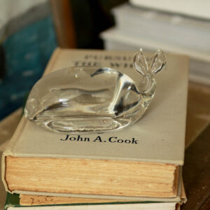 Vintage Clear Art Glass Whale