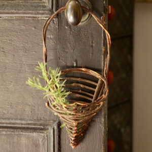Sconset Vintage Petite Hanging Willow Basket